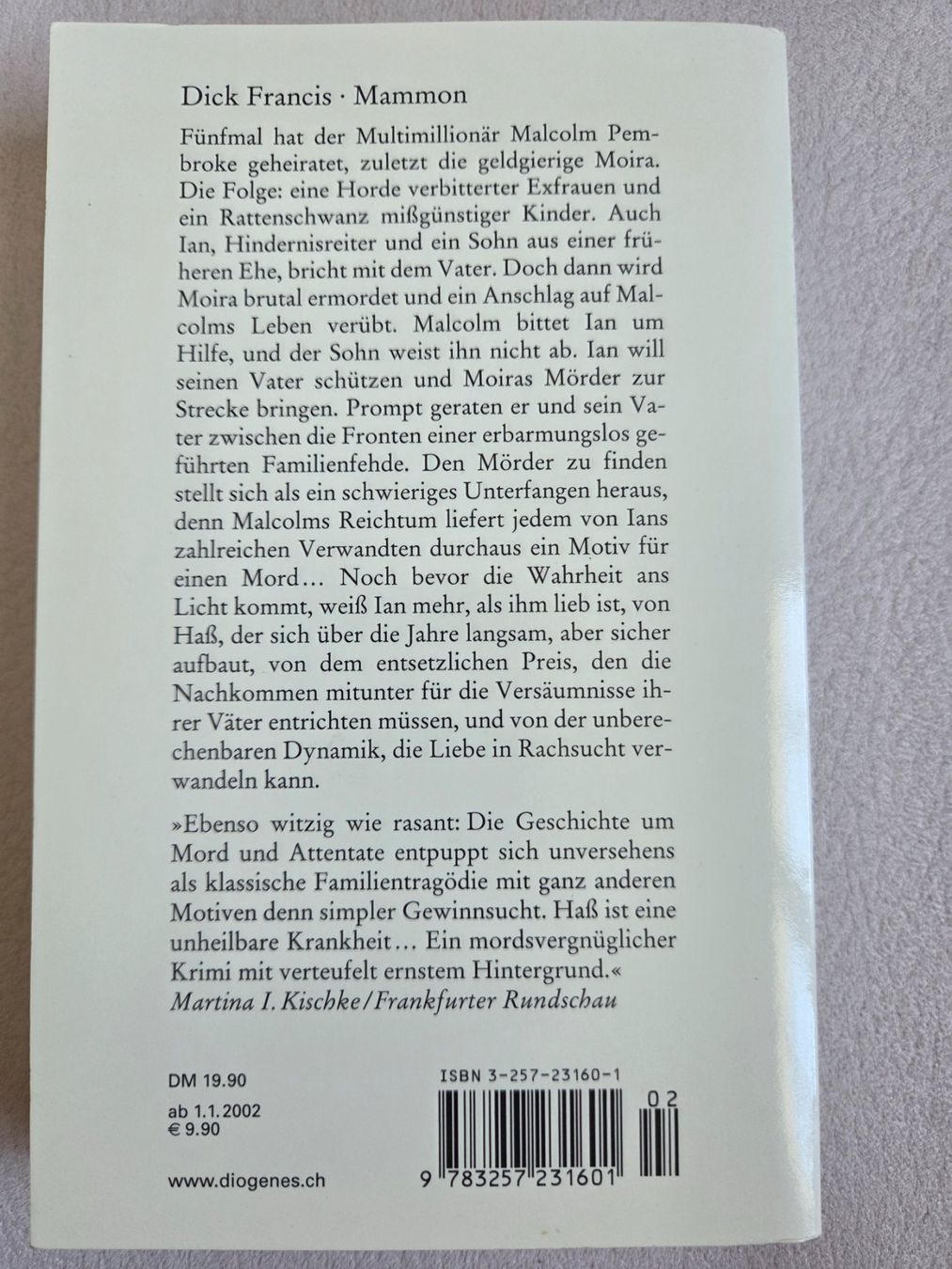 Libri: Dick Francis - Mammon – Usato da Bergdietikon venduto da Tanne_10 1