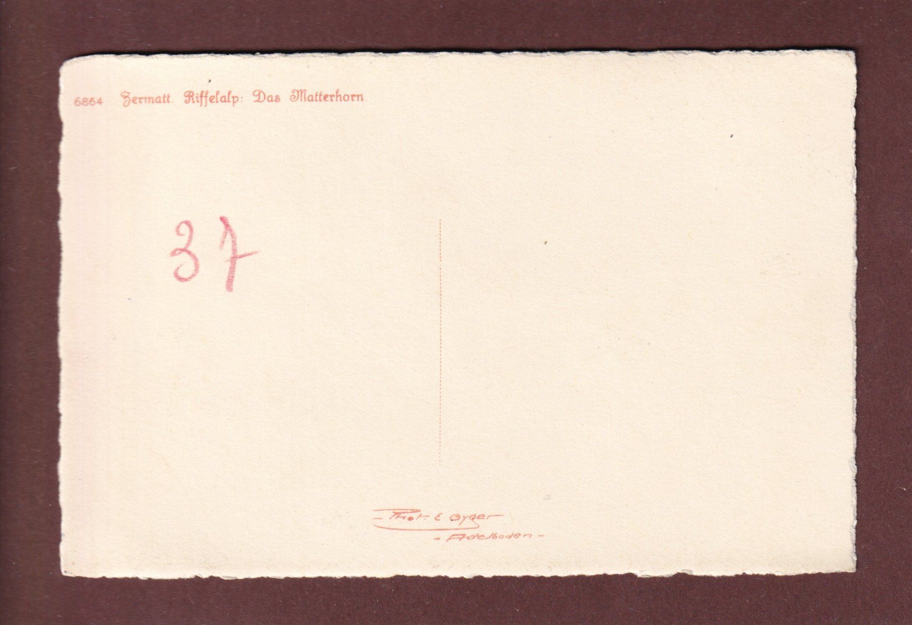 Cartoline postali: CERVIN / MATTERHORN - E. Gyger – Usato da Pully venduto da nicecards-shop 1