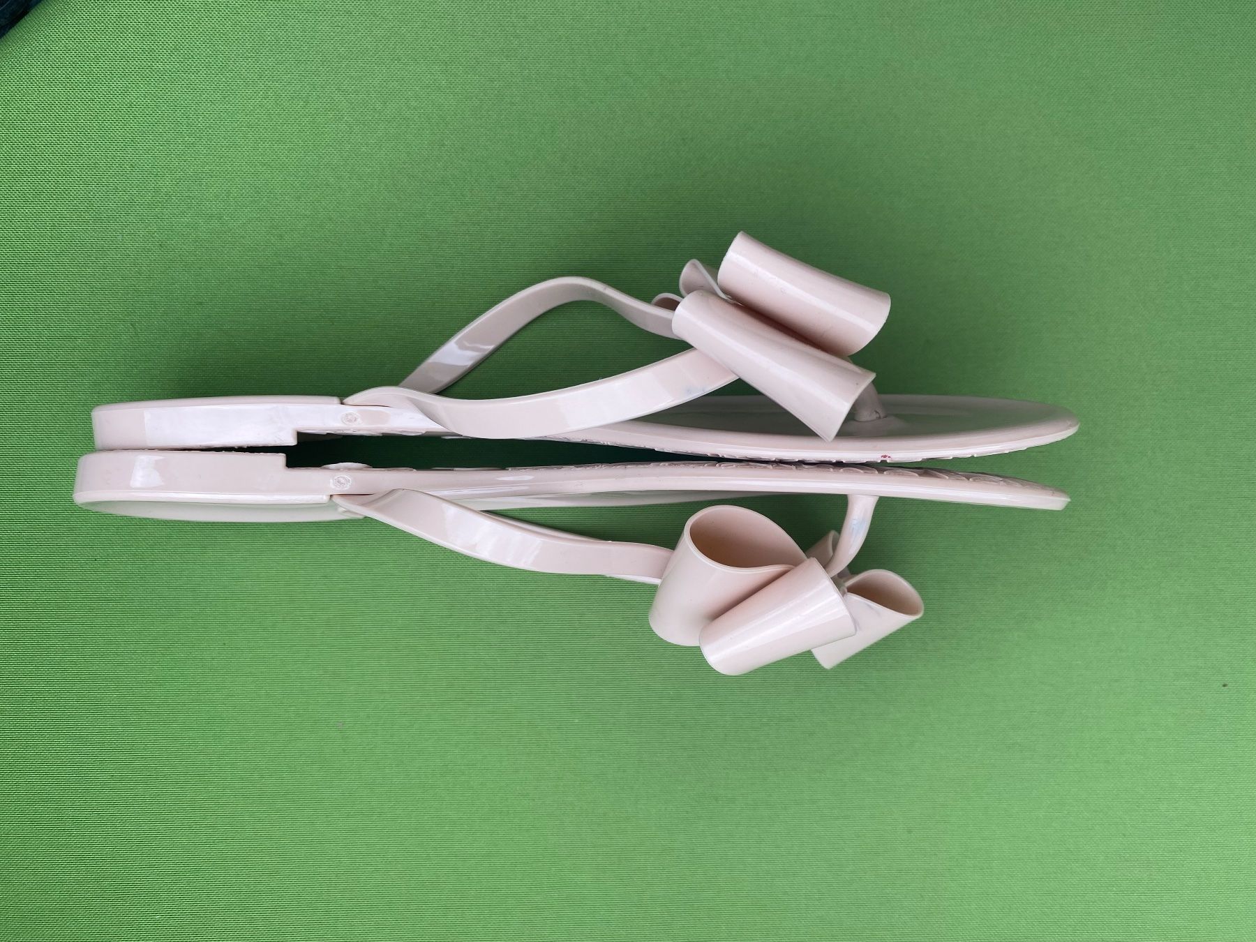 Cube Damenschuhe: SUMMERTIME - stilvolle/edle Flip-Flops, beige/crème, 38 – Neu (gemäss Beschreibung) aus Winkel von ferrari2022 4