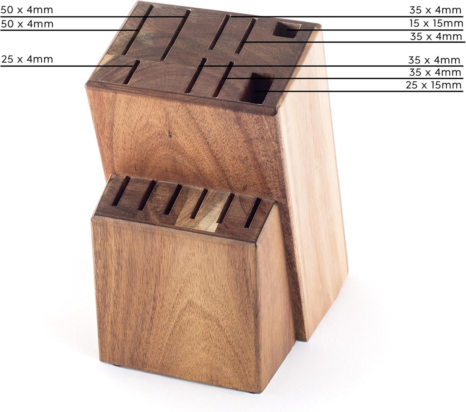 Holzartikel: Messerblock Akazienholz Universal 15 Messer Ohne Messer – Neu und originalverpackt aus Hallau von Sale50OFF 5