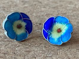 Blumen-Ohrstecker farbig (Mädchen)