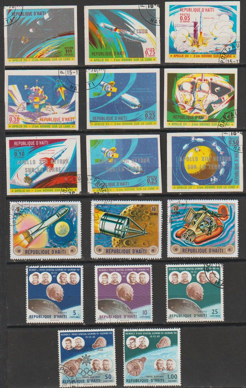 Alle Briefmarken: République d'Haïti 1968-1971 – Gebraucht aus Crans-Montana von kira56 1