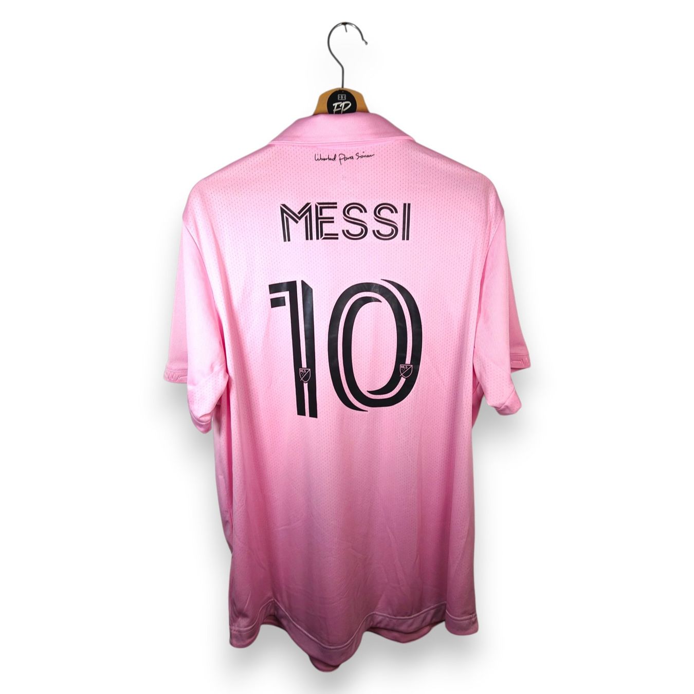 Inter Miami Canottiere & Pantaloni: Original 22-23 Inter Miami Player version Home Trikot Messi – Usato da Martigny venduto da eternalpitch