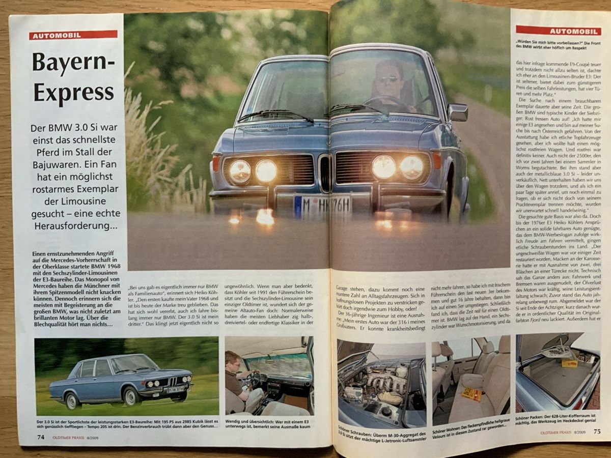 BMW Automobili: Oldtimer Praxis 8/2009 BMW E3 / Citroën DS / VW T3 – Usato da Frauenfeld venduto da CSM71 5