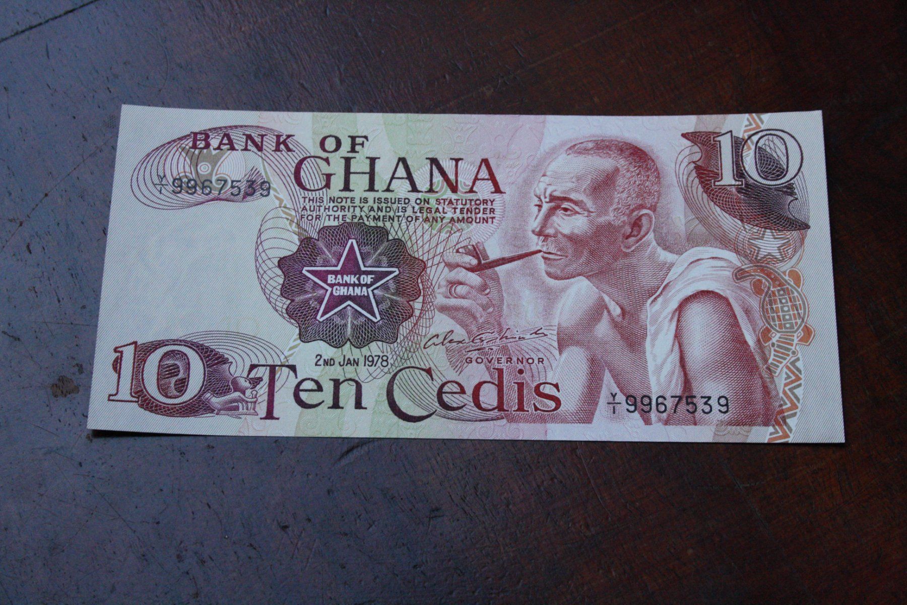 Banconote: UNC Ghana 10 cedis 1978 – Nuovo (secondo la descrizione) da Cormondrèche venduto da Hermes.monnaies
