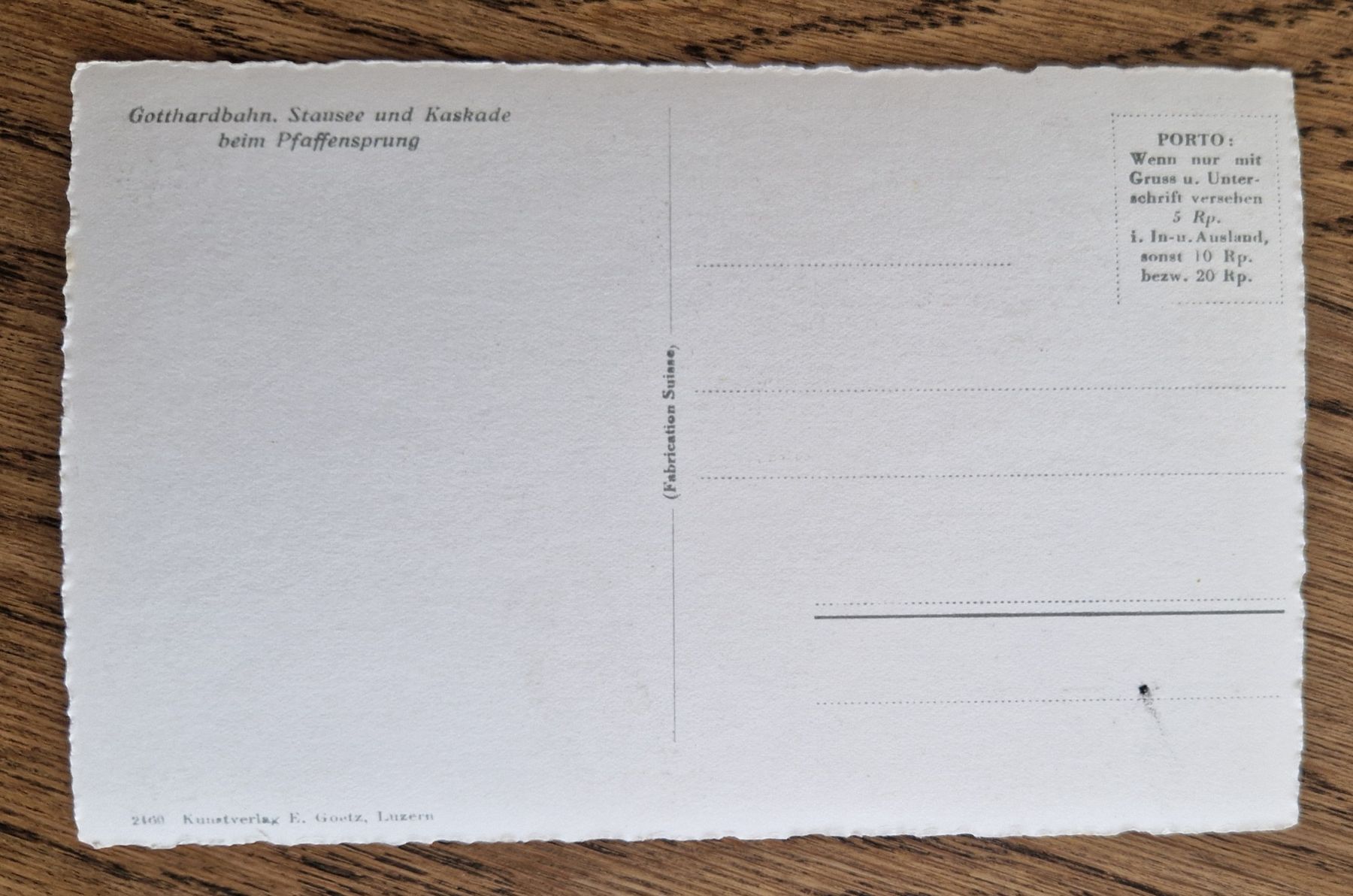 Cartoline postali: Gotthardbahn, Stausee und Kaskade beim Pfaffensprung – Usato da Ebikon venduto da Donar50 1