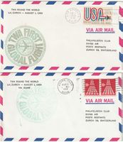 TWA Round the World LA/Zürich via Guam 1.8.1969