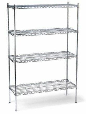 Scaffali: Stahldraht-Chrom-Gitterregal 99x91x36cm – Nuovo e nell'imballaggio originale da Entlebuch venduto da Hebu