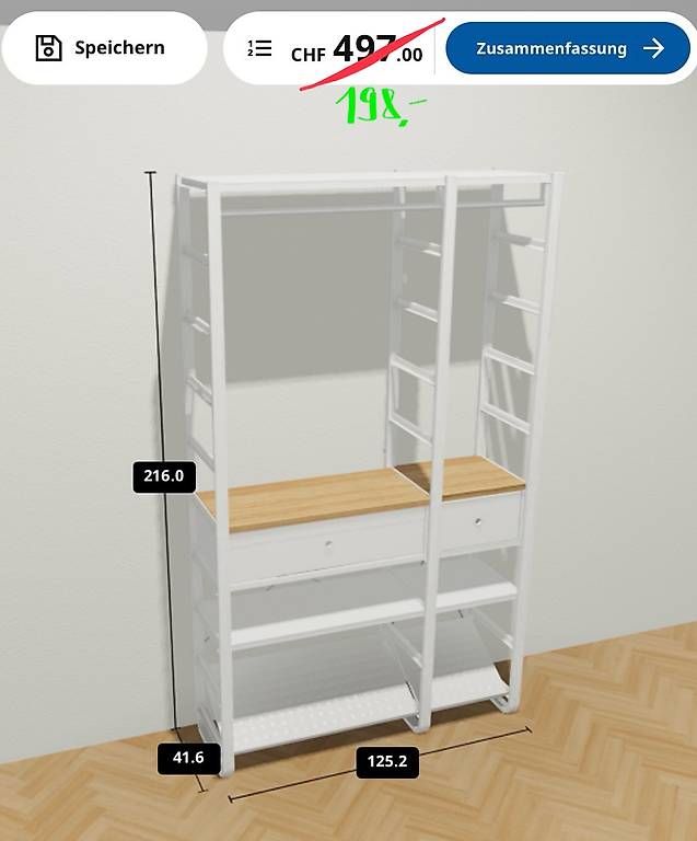 Armadi: Elvarli Schranksystem Ikea / Offener Kleiderschrank – Usato da Dagmersellen venduto da sakchai 3