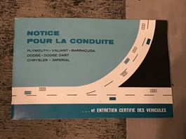 Notice pour la conduite Plymouth, Valiant,Dodge,Imperial
