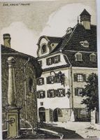 Künstlerkarte F. Dehm, Ragaz - Zur Krone, Malans
