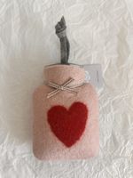 Kleine Wärmflasche aus Wolle mit Herz, neu und ungebraucht!