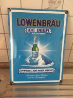 EMAILE-SCHILD/LÖWENBRÄU-ICE-BEER 90ER-EIN BIER WIE EIN BAYER