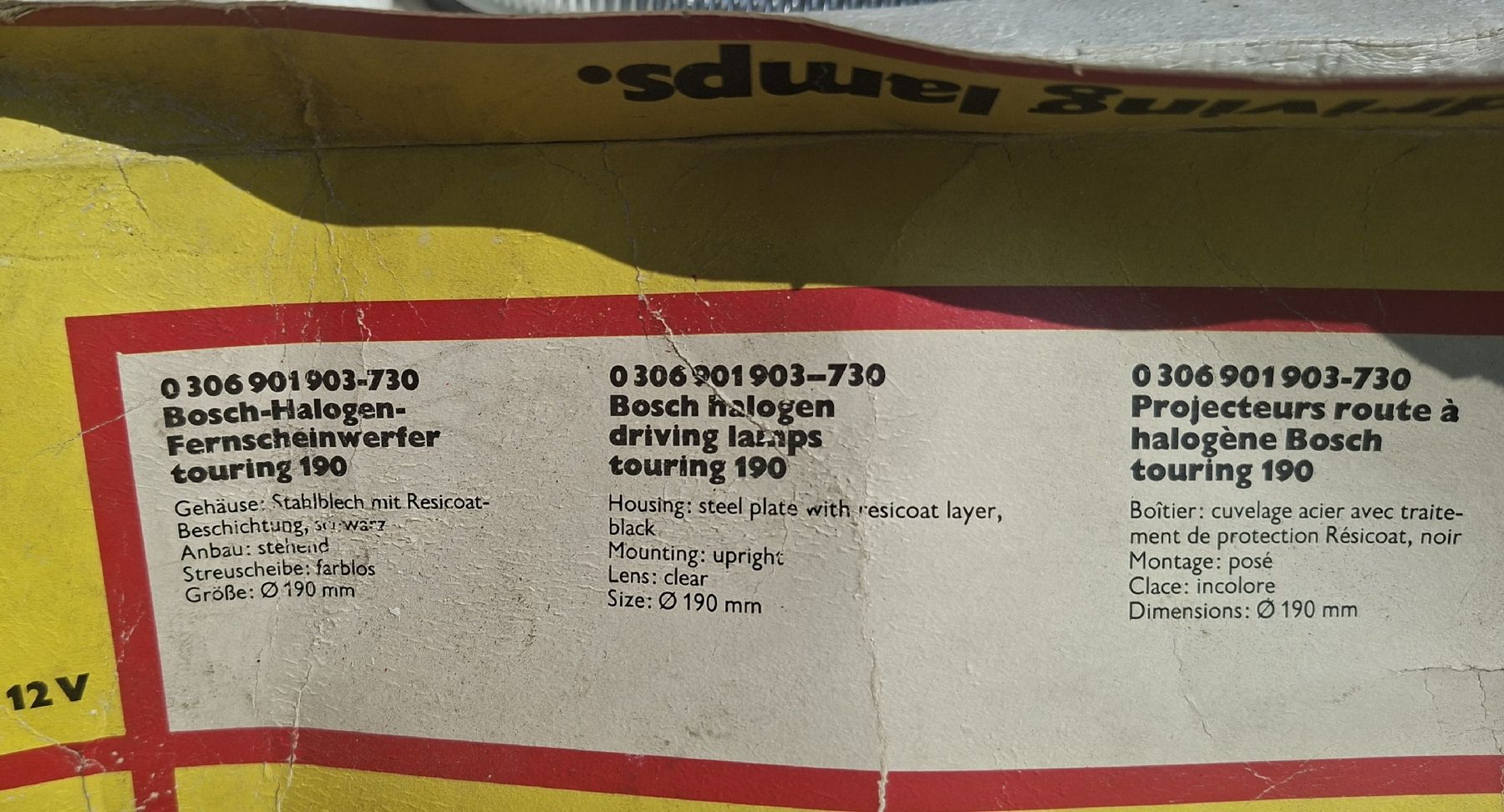Bosch Scheinwerfer: Bosch Halogen Fernscheinwerfer touring 190 neu – Neu und originalverpackt aus Aadorf von classicpower02 3