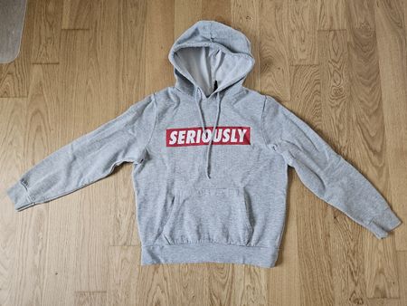 Pullover mit Kapuze / Hoodie grau S