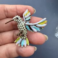Wunderschöne Brosche - Kolibri, neu