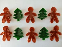 10er Set Silikon Backformen – Lebkuchenmann & Tannenbaum