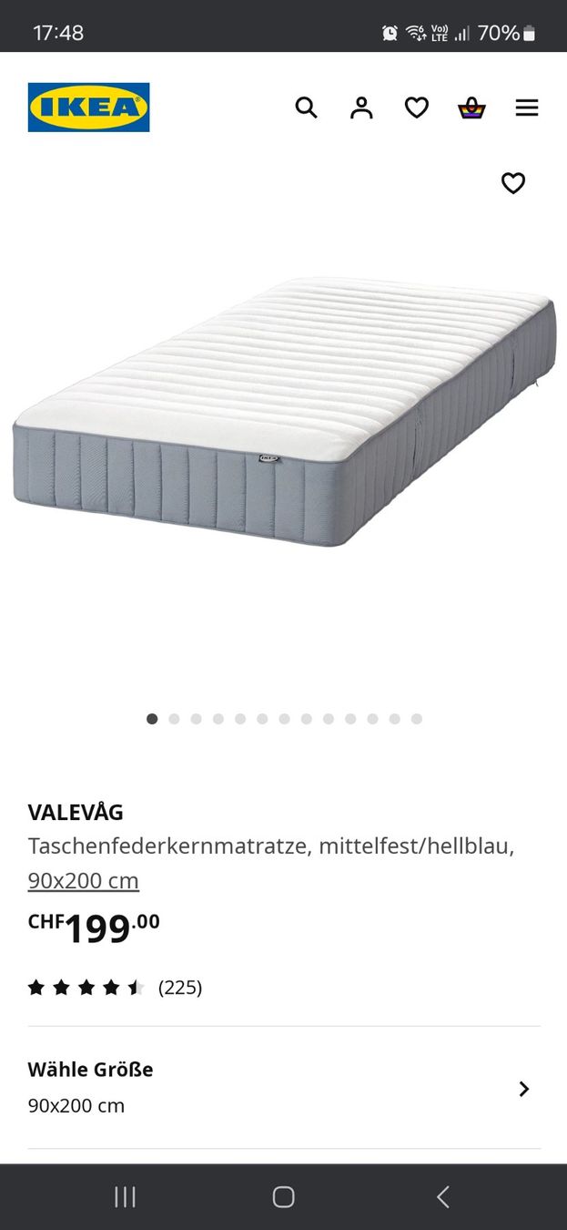 Ikea Betten: Bett mit matratze und rost neuwertig – Gebraucht aus Zuzwil SG von TSGWEAL1 3
