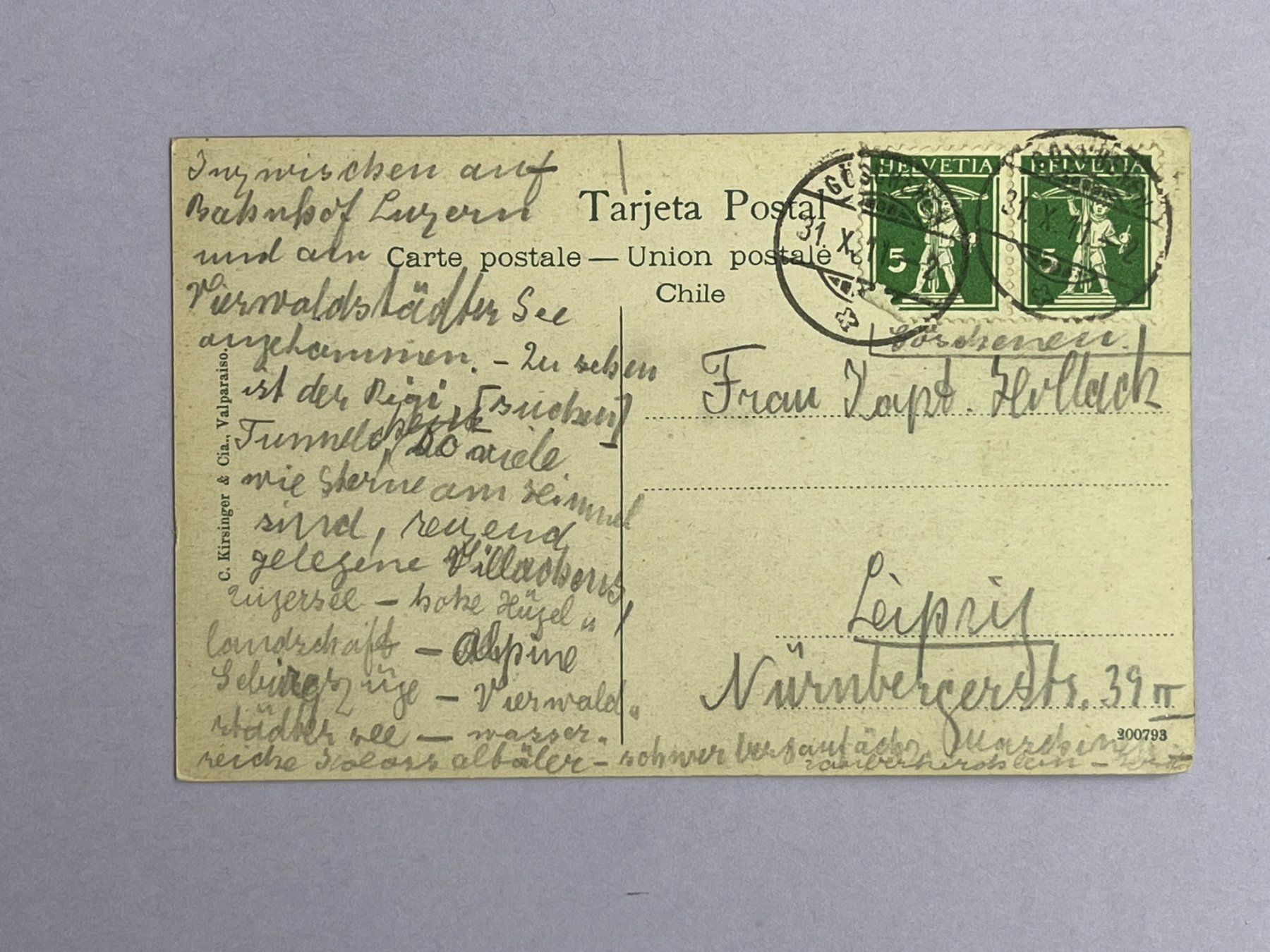 Cartes postales: Laguna del Portillo - Cordillera – D'occasion à Steg VS par danwer74 1