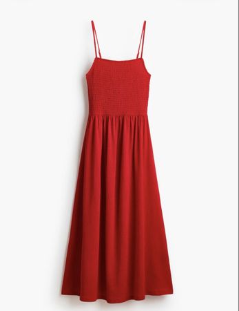 H&M Red Midi Dress Size XS NEW