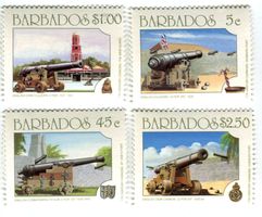Briefmarken "Kanonen". Barbados