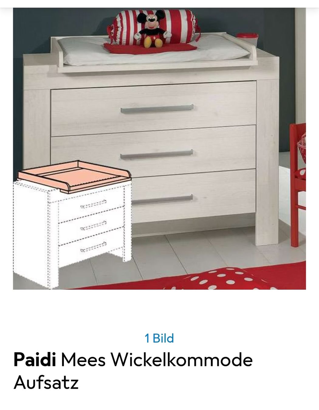 Fasciatoi & Accessori: Paidi Mees Wickelkommode Aufsatz – Usato da Aarau venduto da ang_5ww5 2