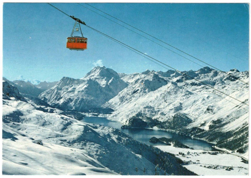 Cartoline postali: Silvaplana - Luftseilbahn Corvatsch – Usato da Binningen venduto da Mountainrider