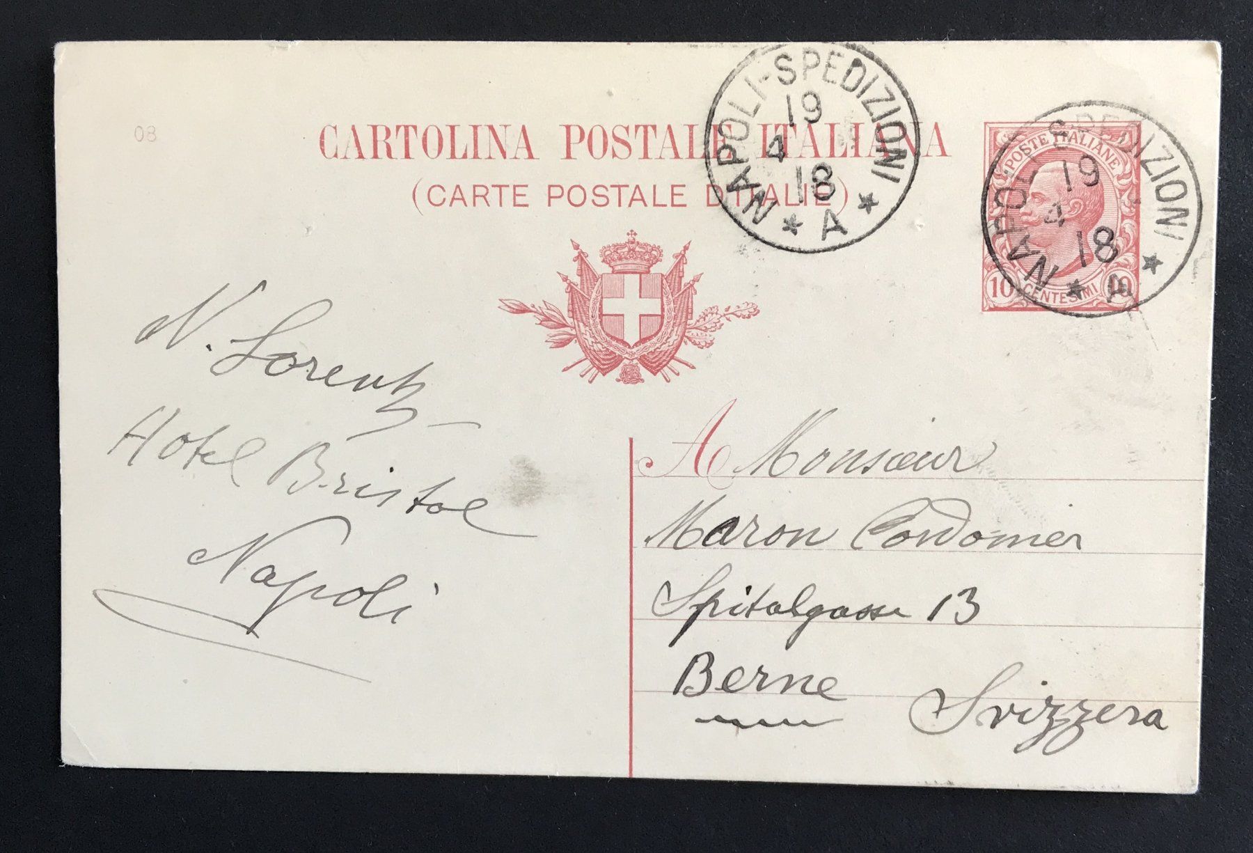 Tutti i francobolli: ANTIKE POSTKARTE ITALIEN – Usato da Ostermundigen venduto da Kari1937