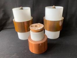 3 alte, Aussenlampen, Wandlampen, Lampenpaar 70-er Jahre