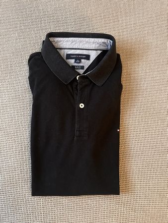 Tommy Hilfiger Polo Shirt schwarz Slim Fit Grösse XL