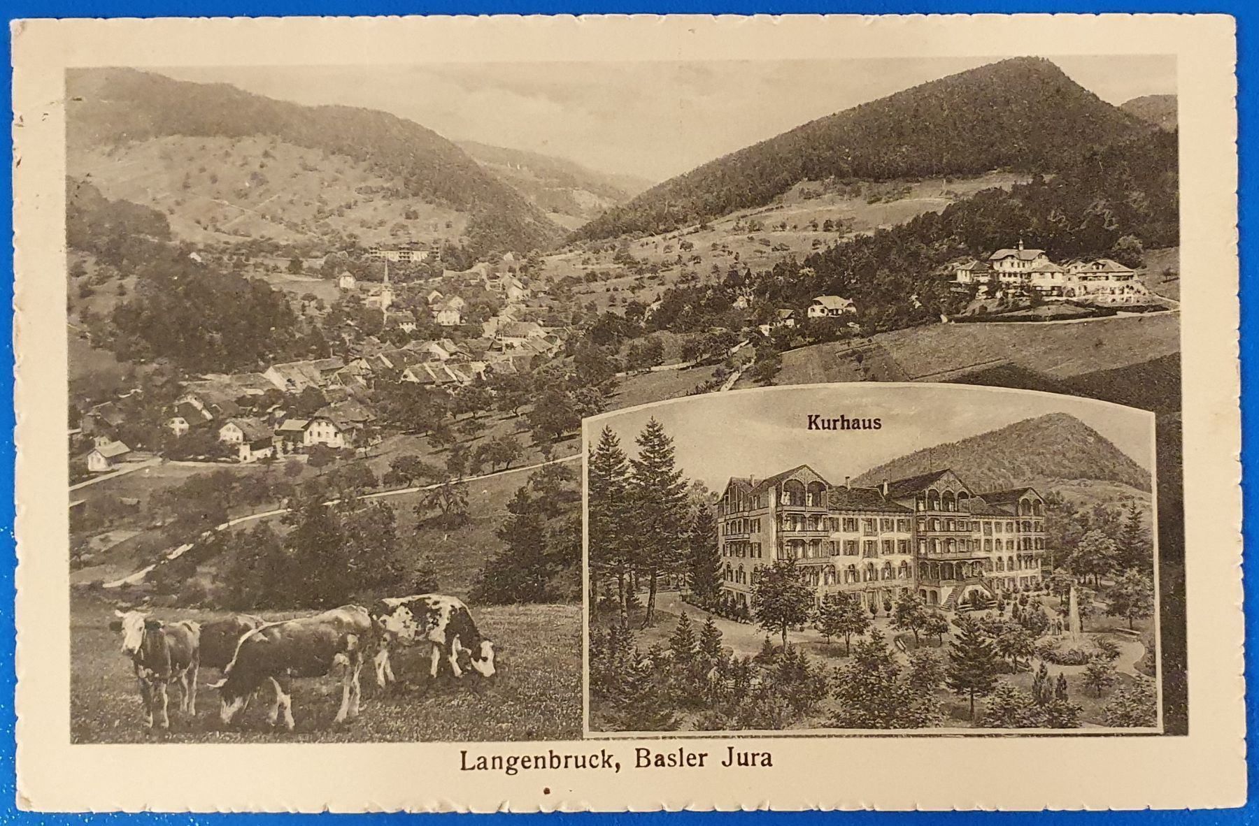 Cartoline postali: Langenbruck  - Kurhaus 1920 – Usato da Kreuzlingen venduto da Rschweiz1