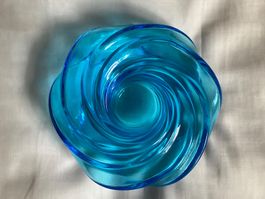 Kerzenhalter Bougier Murano-Glas blau, NEU, originalverpackt
