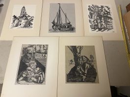 Karl Krebs, 5 Holzschnitte
