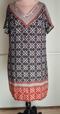 Sommerliches Kleid mit Muster, Grösse 38, luftig leicht