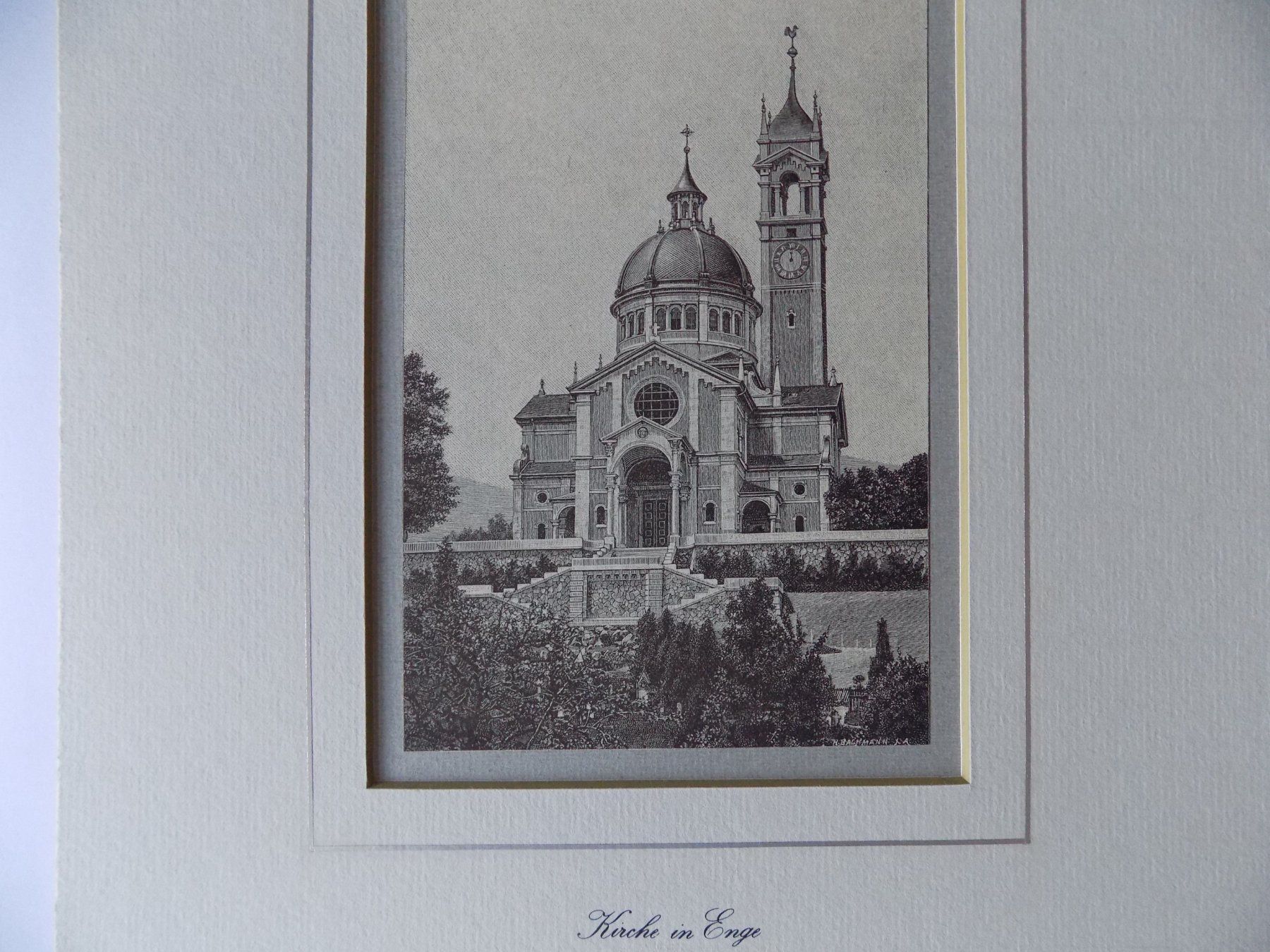Gravures: Kirche Enge in Zürich – D'occasion à Risch par Rischli15 5