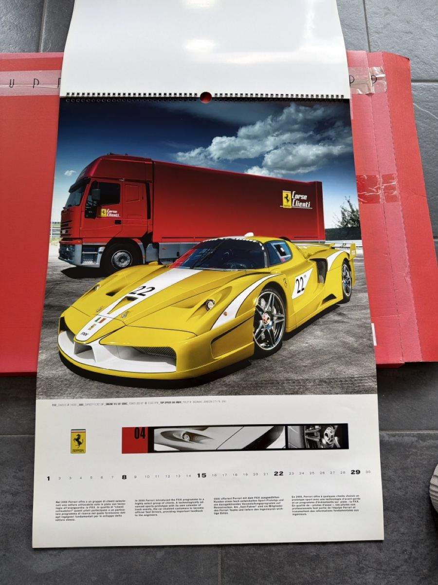 Ferrari Kalender: Original Ferrari Kalender aus 2012 – Gebraucht aus Wolfwil von Rolex1 4