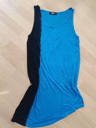 Sommerliches Diesel Kleid, blau-schwarz, Grösse M