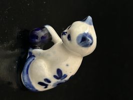 Katzefigur aus Porzellan,