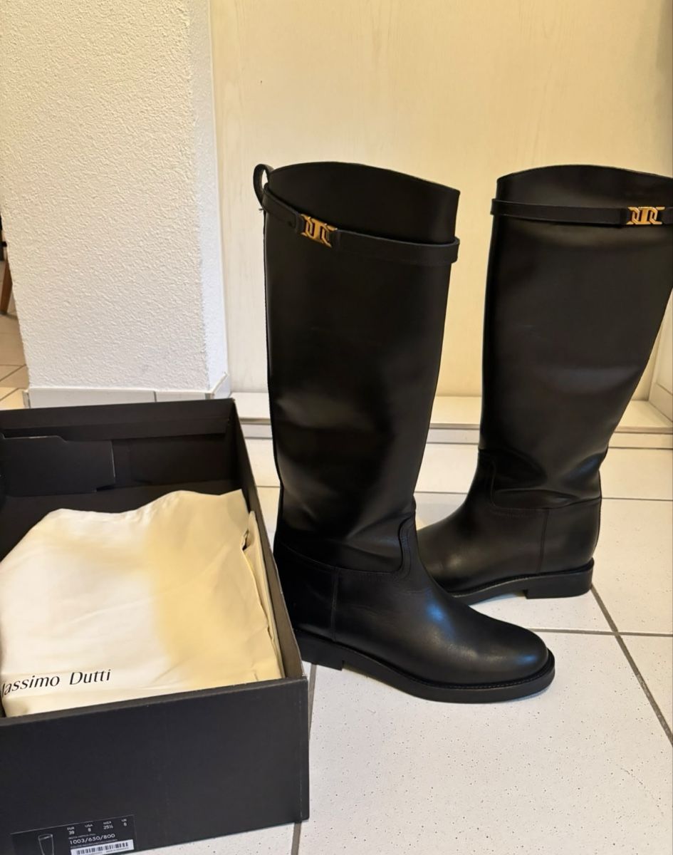 Massimo Dutti Scarpe da donna: Massimo Dutti Damen Stiefel Leder schwarz Gr. 39 – Nuovo (secondo la descrizione) da Chur venduto da larah97 3