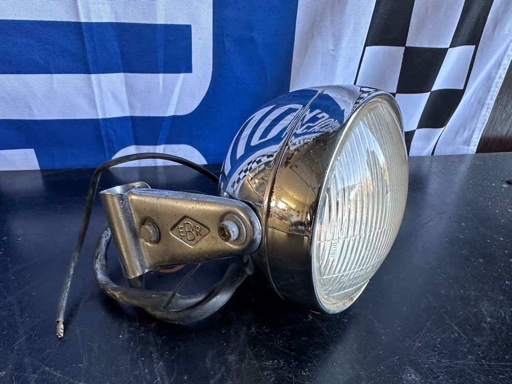 Plaque Phare Bleue Sachs Nauder Vintage - Pour Motocyclette - Reproduction Neuve