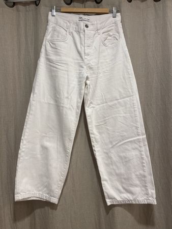 Zara Hose Weiss 36 Wideleg Versand + 9.-