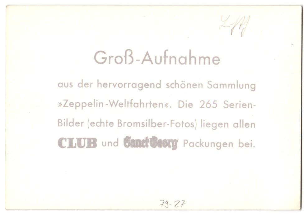 Fotografie & Manifesti: Fotografie Nachkriegs-Luftschiff Zeppeli – Usato da Berlin venduto da bartko-reher 1