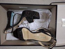 Betsey Johnson Glamour-Sandaletten Schwarz & Strass / Gr. 39