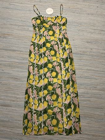 Lemon Print Long Dress