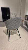 Comfortable Grey Armchair with Black Legs - Excellent!