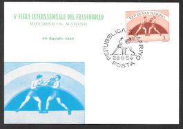 San Marino Maximumkarte Nr. 515 Boxen ET 28.8.1954