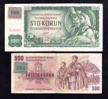 Czecoslovakai noten 2 stück