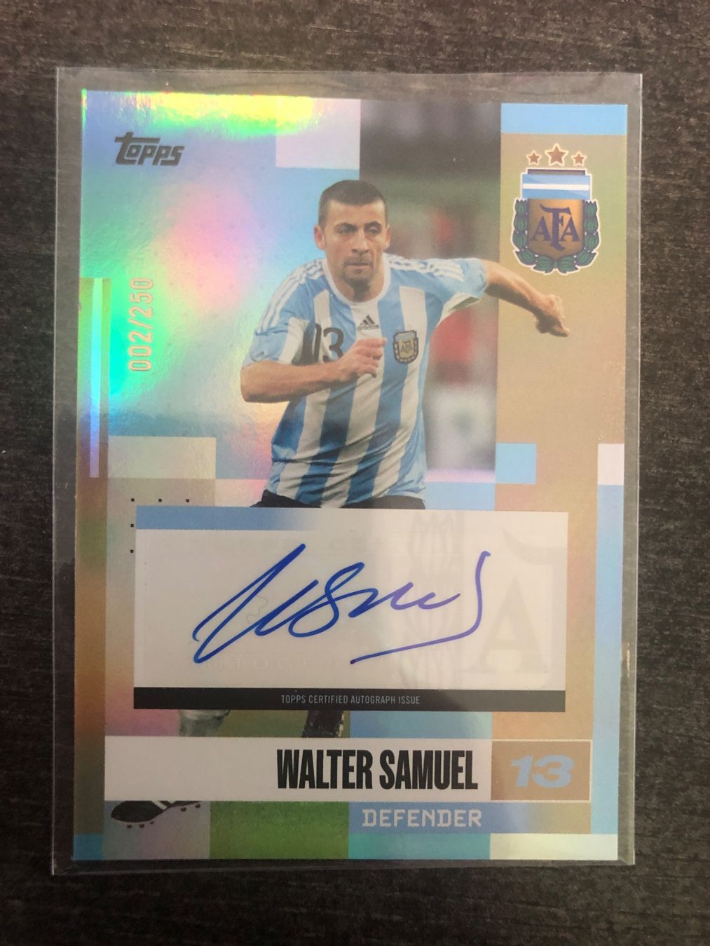 Topps Sammelbilder & Trading cards: Topps Argentinien Walter Samuel Auto /250 – Gebraucht aus Wangenried von Garagara