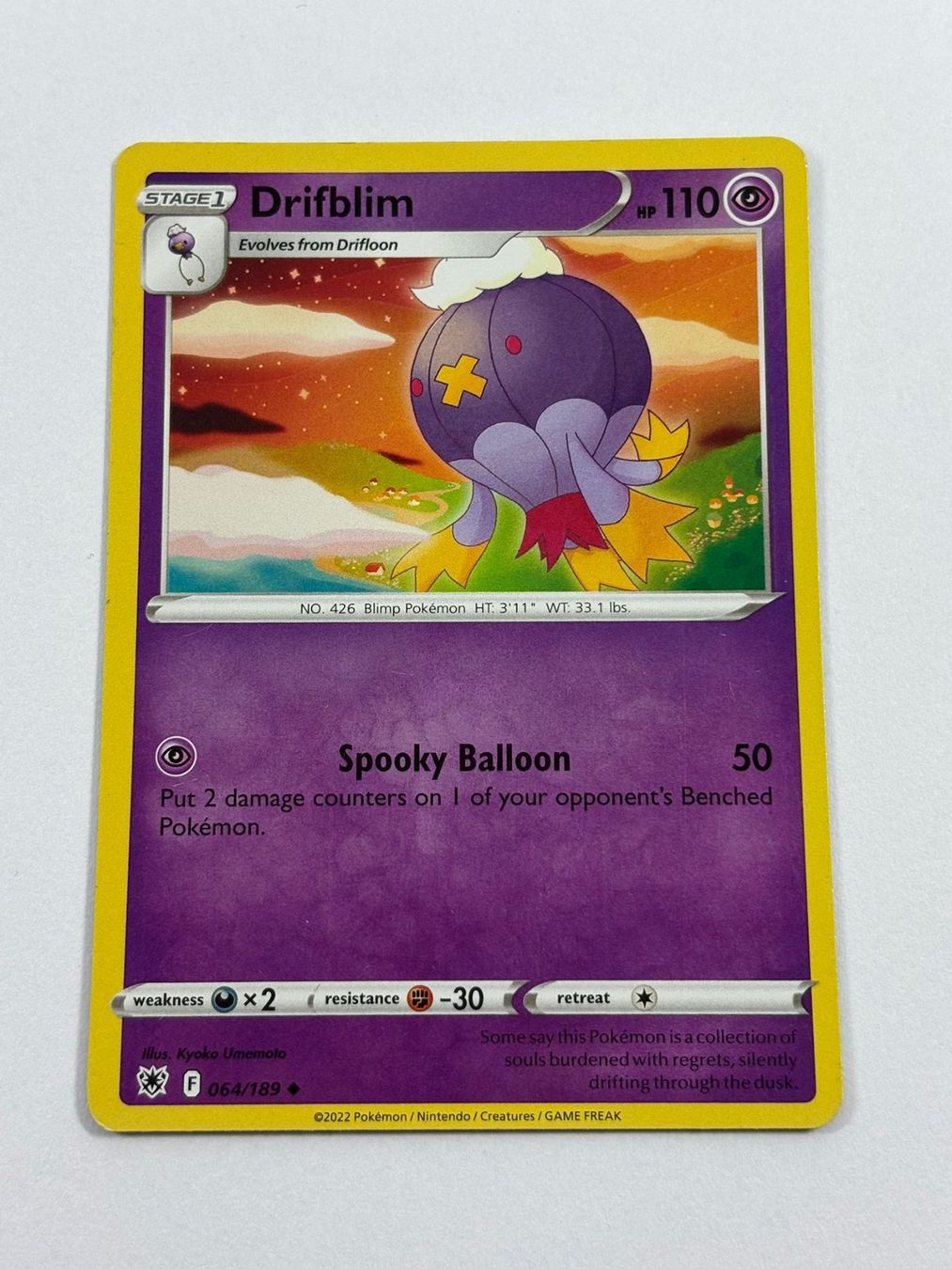 Pokémon Carte collezionabili: Pokemon-Karte Drifblim 064/189 – Usato da Herisau venduto da Seyashop1