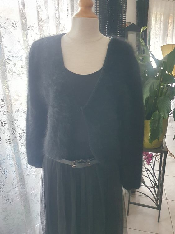 Gilet Veste En Angora Et Laine Jaune - Taille 40 - Style Kimono - Neuf Sans étiquettes